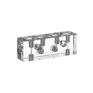 Transparent Fluid Distribution Block
